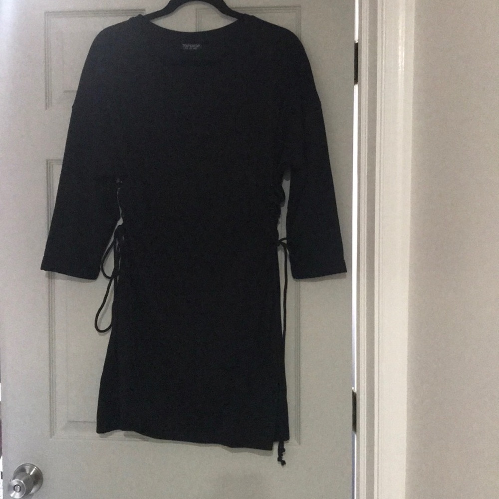 Top shop 3/4 sleeve T-shirt dress with lace detail